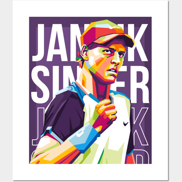 jannik sinner Wall Art by cool pop art house